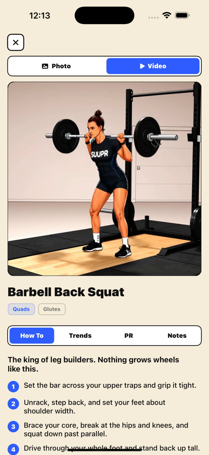 SUUPR exercise guide and how-to demo